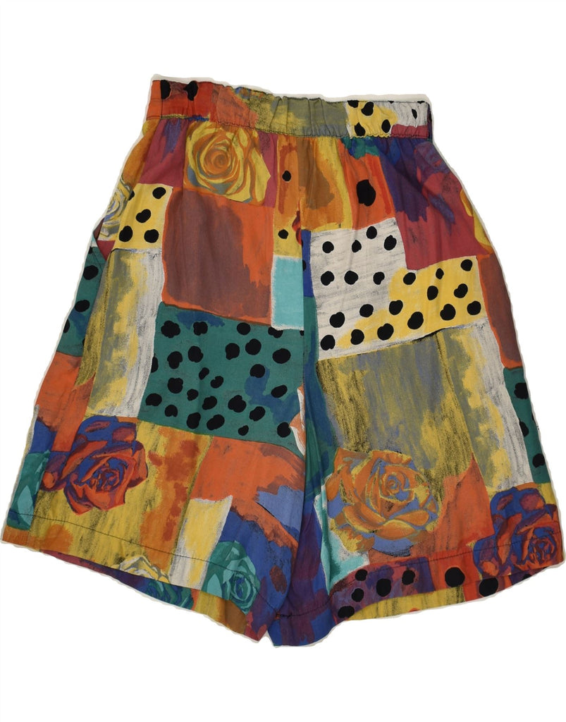 VINTAGE Girls High Waist Casual Shorts 12-13 Years W26 Multicoloured Vintage Vintage and Second-Hand Vintage from Messina Hembry 