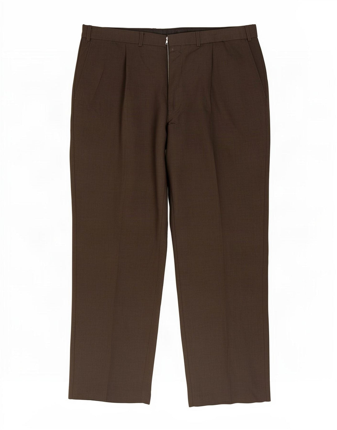 Marks & Spencer Mens Pegged Suit Trousers W38 L31 Brown Polyester