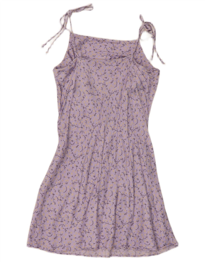 Zara Womens Sundress UK 12 Medium Purple Floral