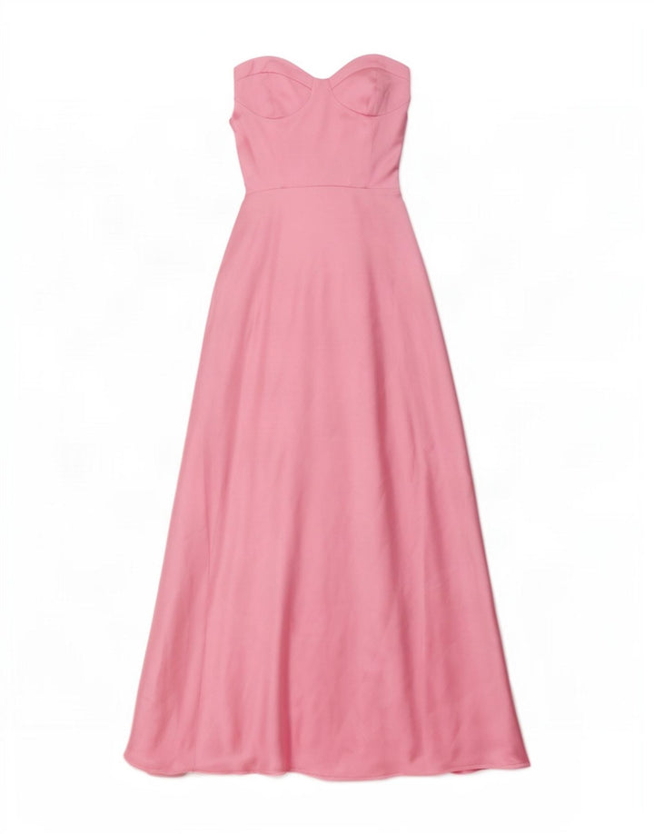 Zara Womens Maxi Strapless Dress UK 4 XS Pink