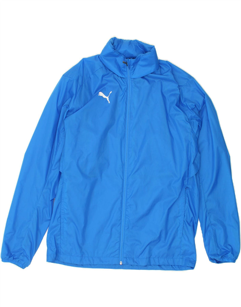 PUMA Mens Hooded Rain Jacket UK 42 XL Blue Polyester Vintage Puma and Second-Hand Puma from Messina Hembry 