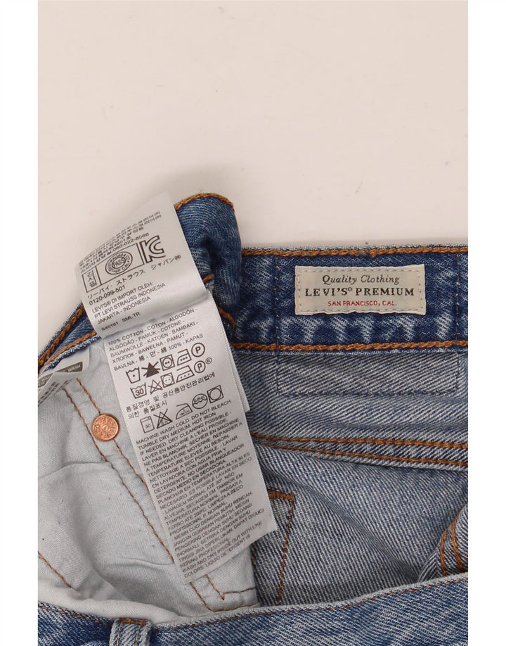 Levi's Womens 501 Distressed Denim Shorts W29 Medium Blue Cotton