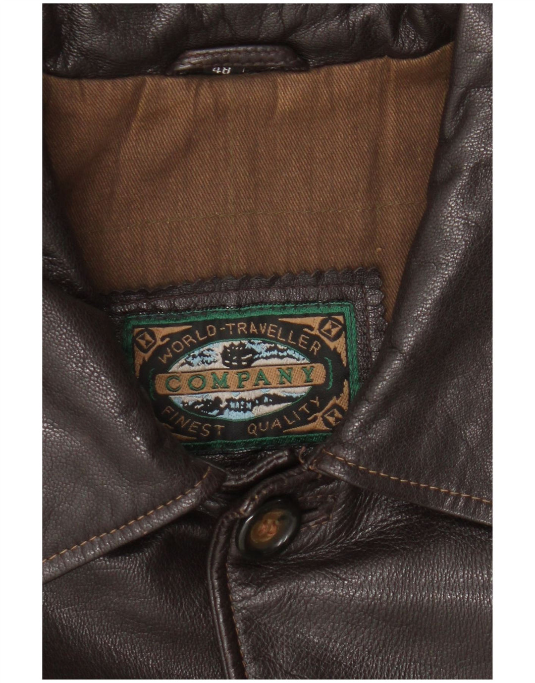 Vintage Mens Leather Jacket IT 48 Medium Brown Leather