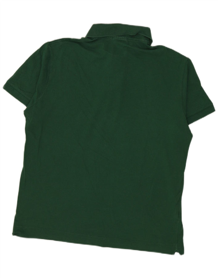 Lacoste Mens Polo Shirt Size 4 Medium Green Cotton