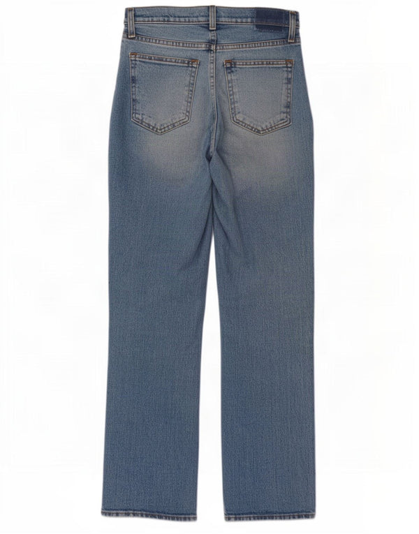 Abercrombie & Fitch Womens Distressed Straight Jeans US 0 XS W25 L29 Blue