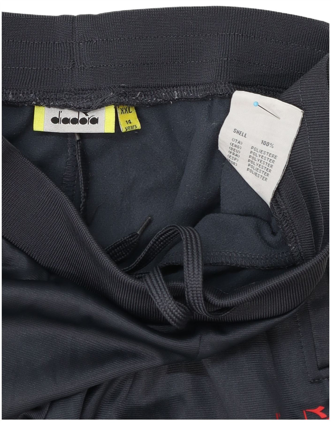 Diadora Boys Tracksuit Trousers 13-14 Years 2XL Navy Blue Polyester