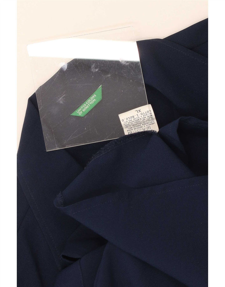 Benetton Womens Shirt UK 18 XL Navy Blue Polyester
