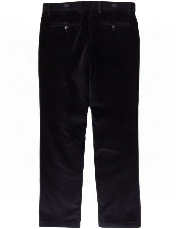 Marks & Spencer Mens Regular Corduroy Trousers W36 L31 Navy Blue Cotton