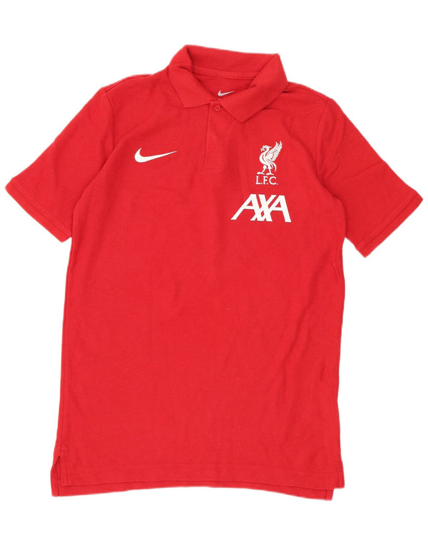 Nike Boys Liverpool Graphic Polo Shirt 12-13 Years Large Red Cotton