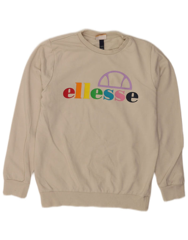 Ellesse Girls Graphic Regular Fit Sweatshirt Jumper 12-13 Years Beige