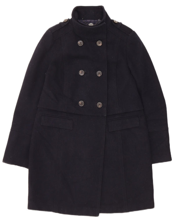Marks & Spencer Womens Double Breasted Coat UK 12 Medium Navy Blue