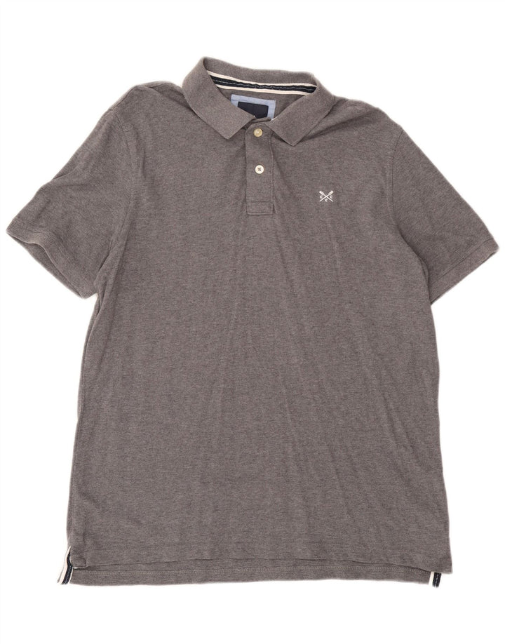 Crew Clothing Mens Polo Shirt XL Grey Cotton