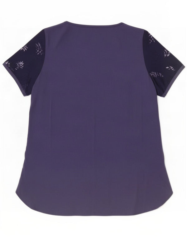 U.S. Polo Assn. Womens Tunic Top EU 34 XS Navy Blue Floral Viscose