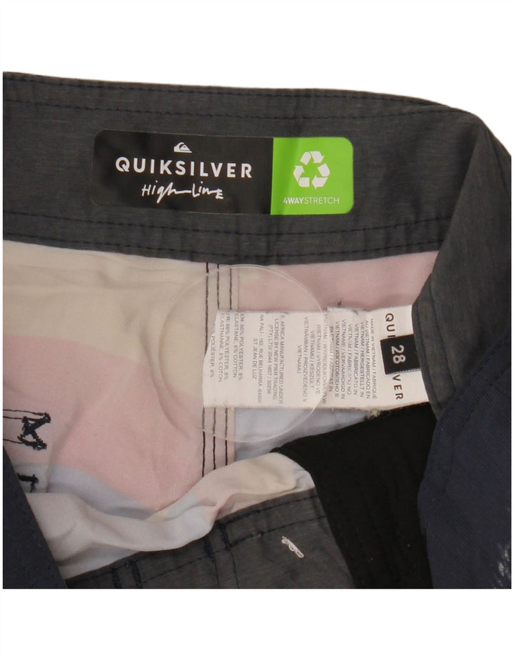 Quiksilver Mens Swimming Shorts Small  Multicoloured Striped Polyester