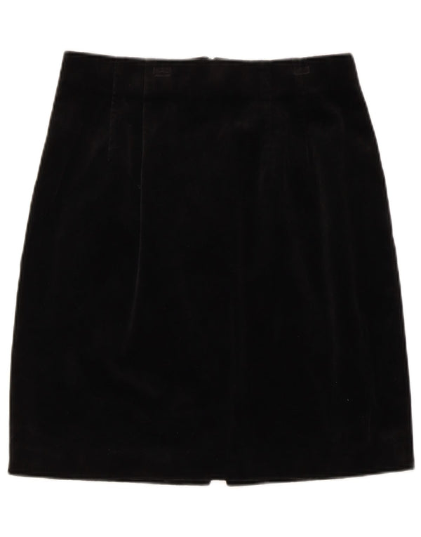 Betty Barclay Womens Velvet Pencil Skirt UK 14 Medium W28 Black Cotton