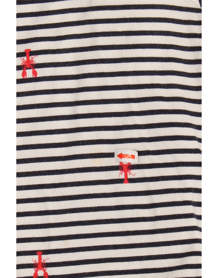 JOULES Womens Top Long Sleeve UK 14 Large White Striped