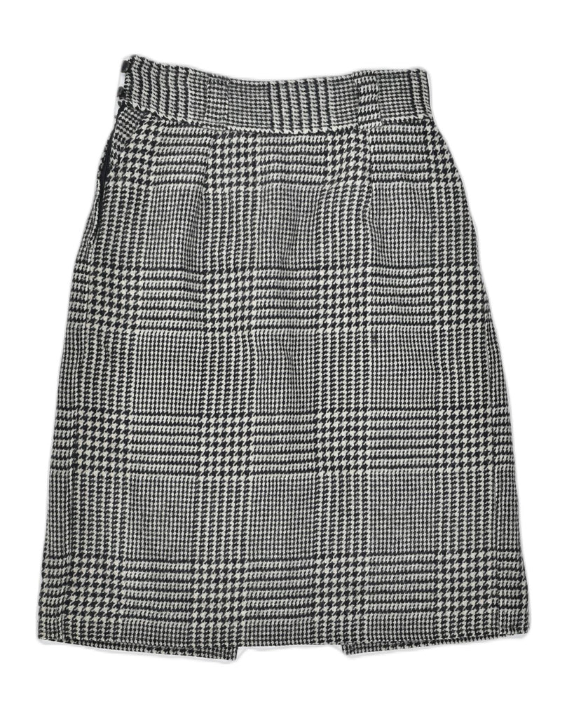 VINTAGE Womens Straight Skirt IT 44 Medium W28 Black Houndstooth | Vintage | Thrift | Second-Hand | Used Clothing | Messina Hembry 