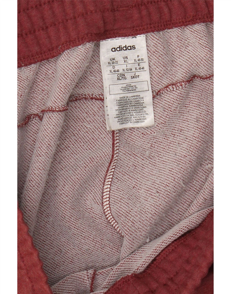 ADIDAS Womens Graphic Tracksuit Trousers Joggers UK 20/22 XL Burgundy Vintage Adidas and Second-Hand Adidas from Messina Hembry 