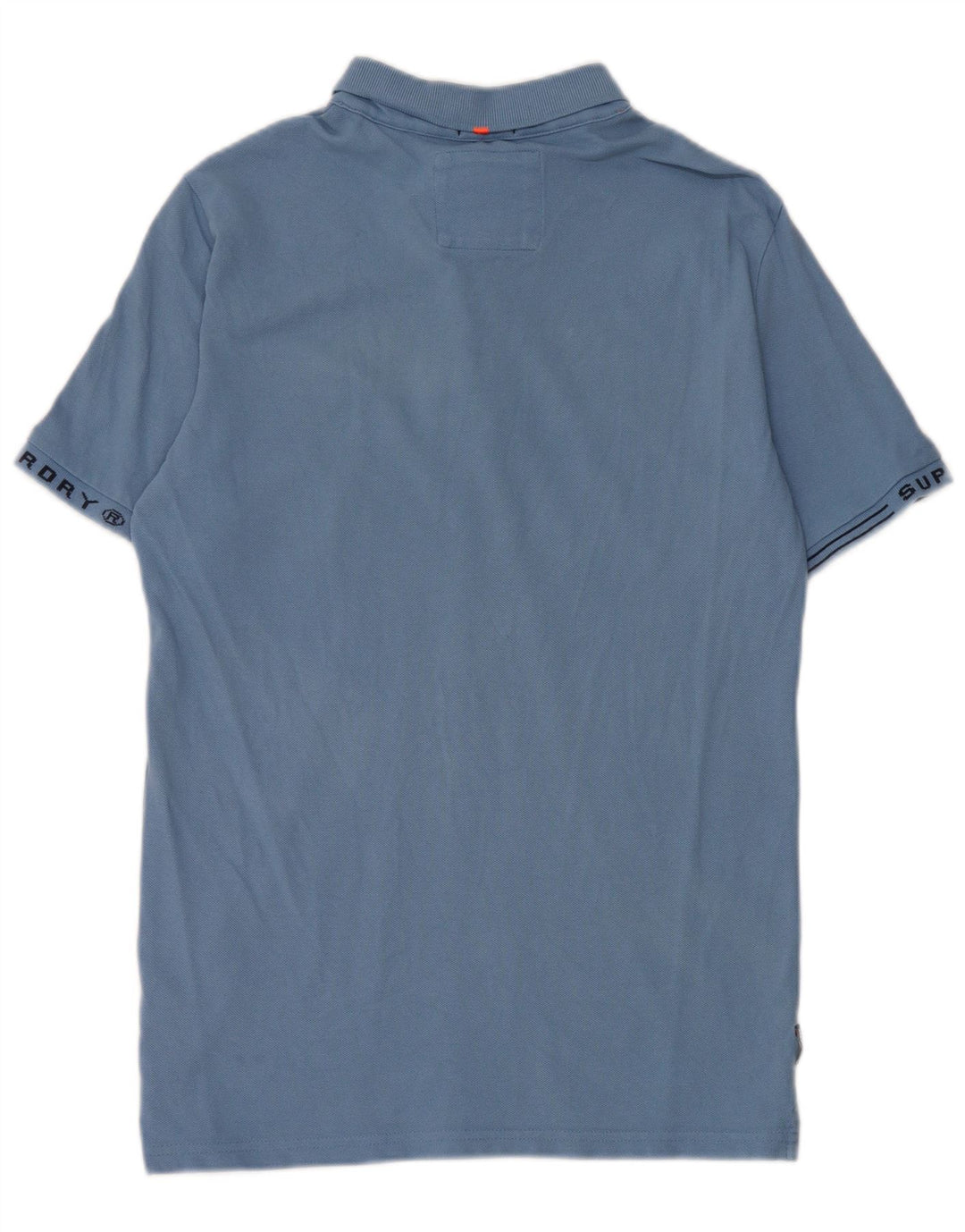 Superdry Mens Graphic Polo Shirt Medium Blue Cotton