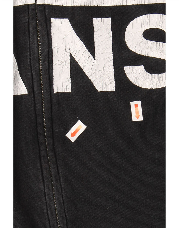 VANS Mens Graphic Zip Hoodie Sweater XS Black Cotton