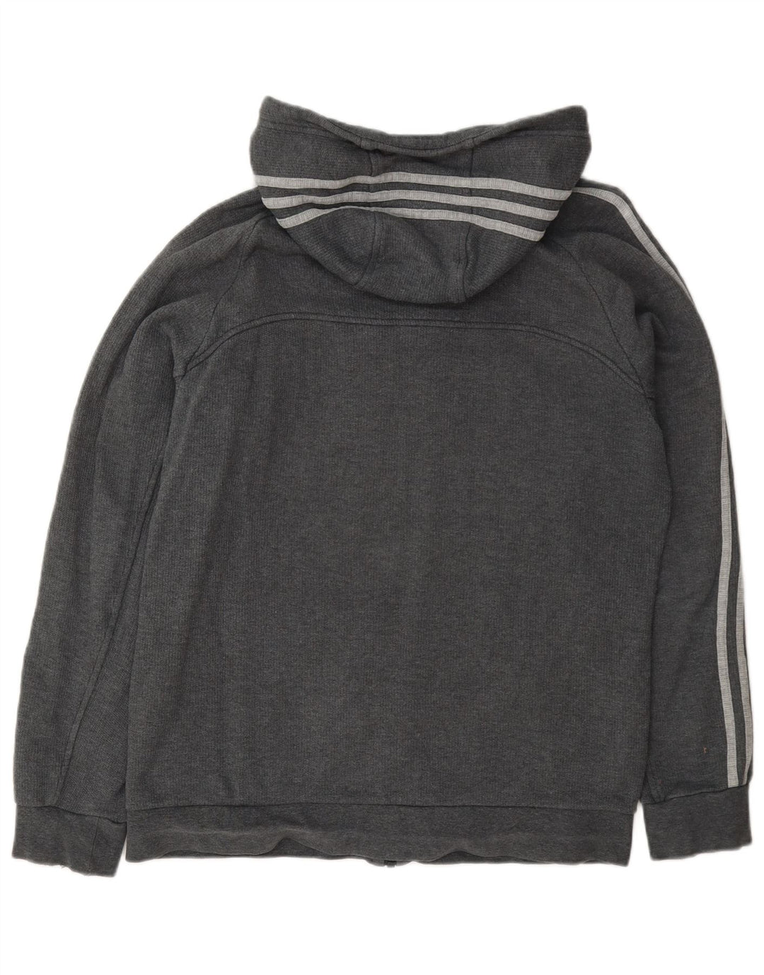 Adidas Mens Zip Hoodie Sweater Medium Grey Cotton