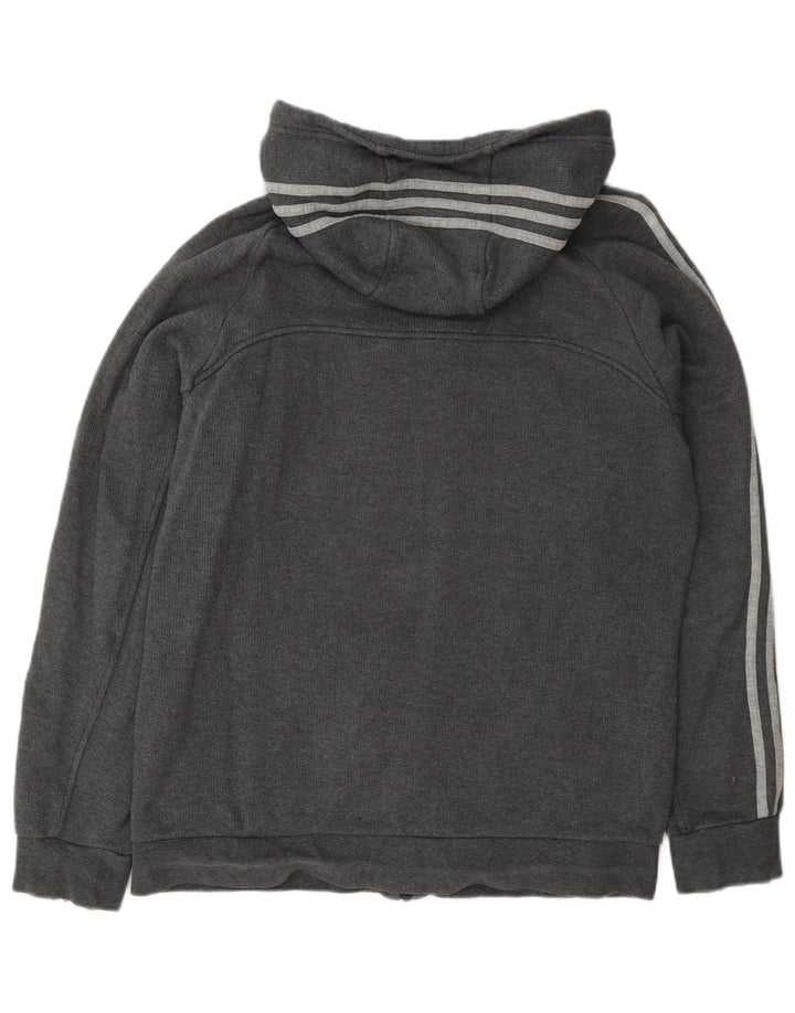 Adidas Mens Zip Hoodie Sweater Medium Grey Cotton