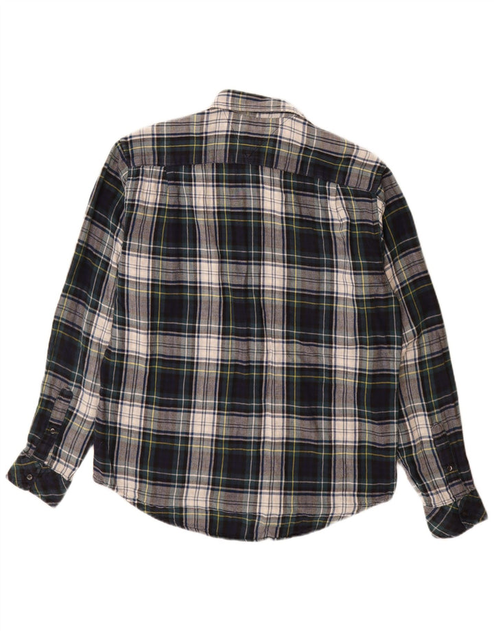 Tommy Hilfiger Mens Flannel Shirt Small Multicoloured Plaid Cotton
