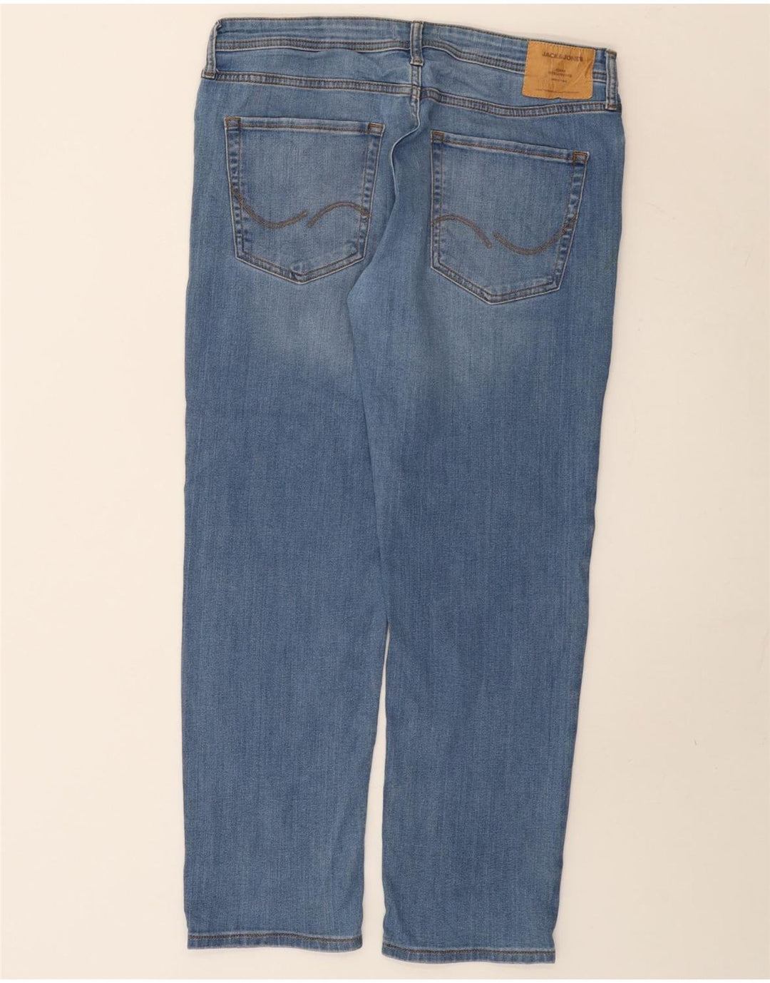 Jack & Jones Mens Slim Jeans W34 L30 Blue Cotton