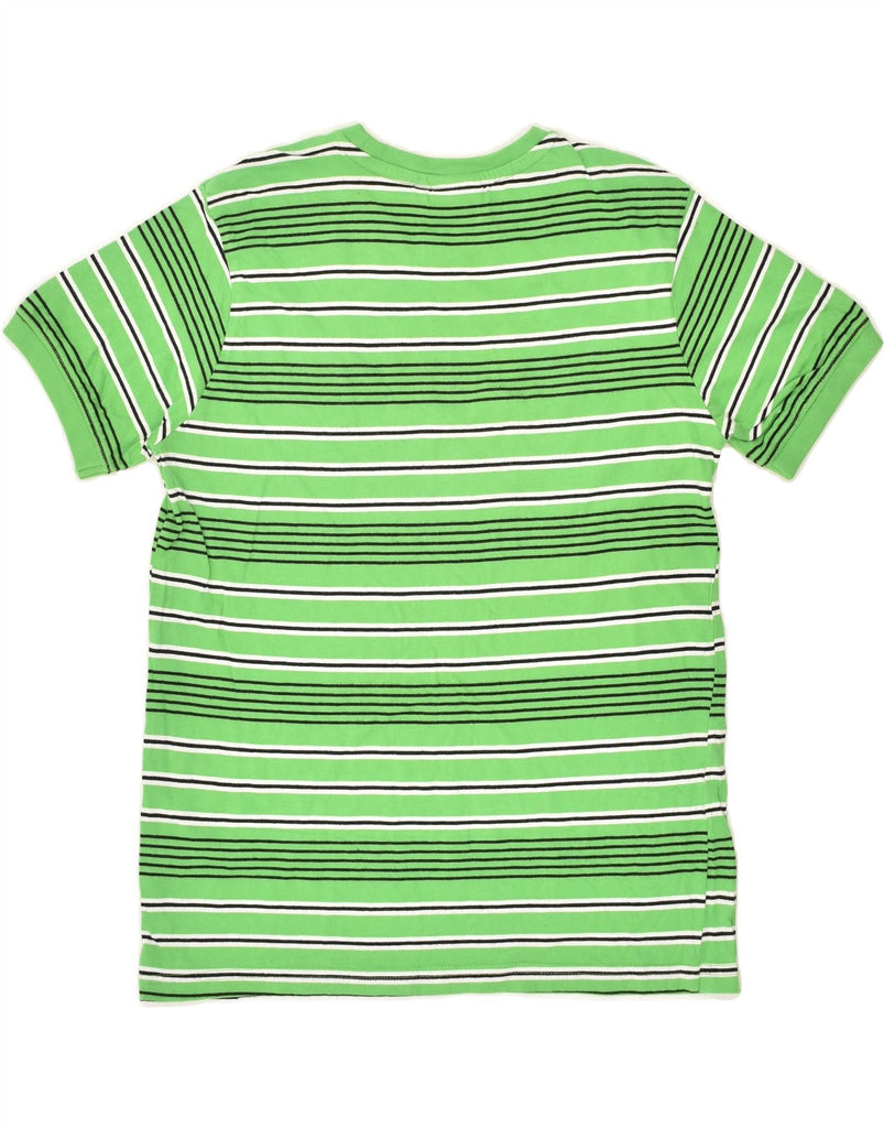 ELLESSE Boys T-Shirt Top 11-12 Years Green Striped Cotton | Vintage Ellesse | Thrift | Second-Hand Ellesse | Used Clothing | Messina Hembry 