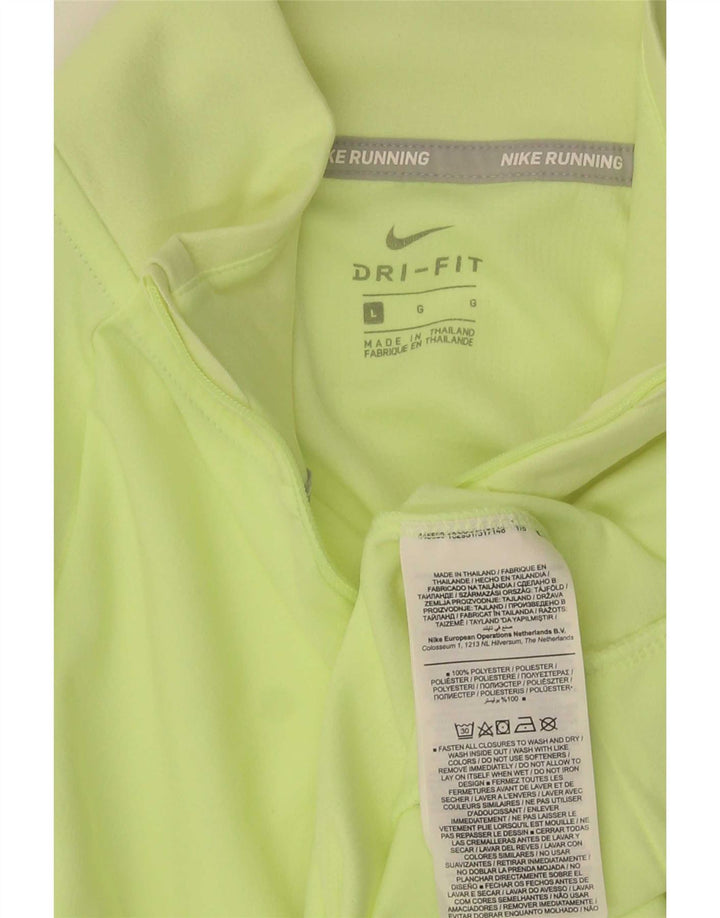 Nike Mens Top Long Sleeve Large Green Polyester