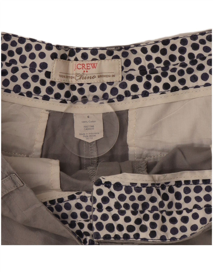 Crew Womens Chino Shorts US 6 Medium W25 Grey Cotton