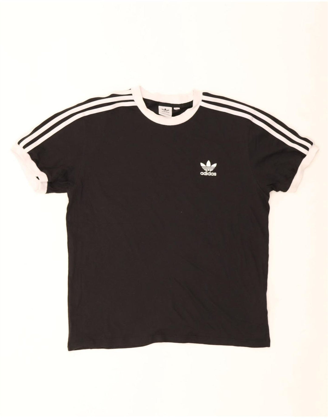 Adidas Mens T-Shirt Top Medium Black Cotton