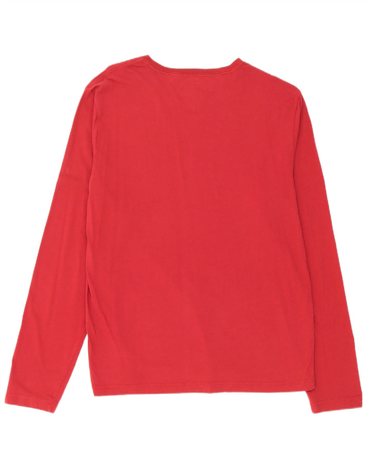 Tommy Hilfiger Mens Graphic Top Long Sleeve XL Red Cotton