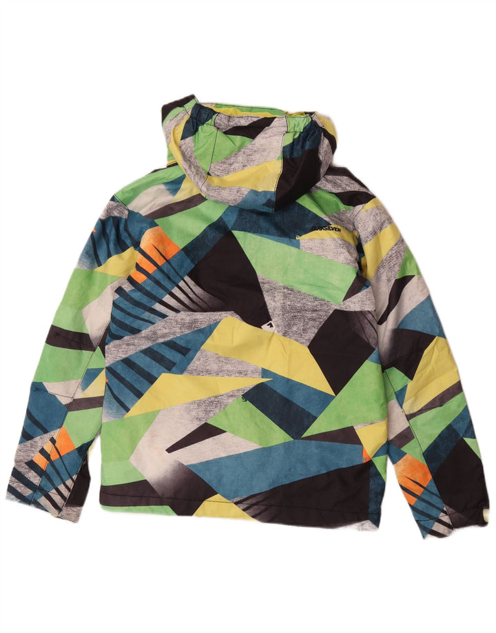 Quiksilver Boys Windbreaker Jacket 11-12 Years Multicoloured Geometric