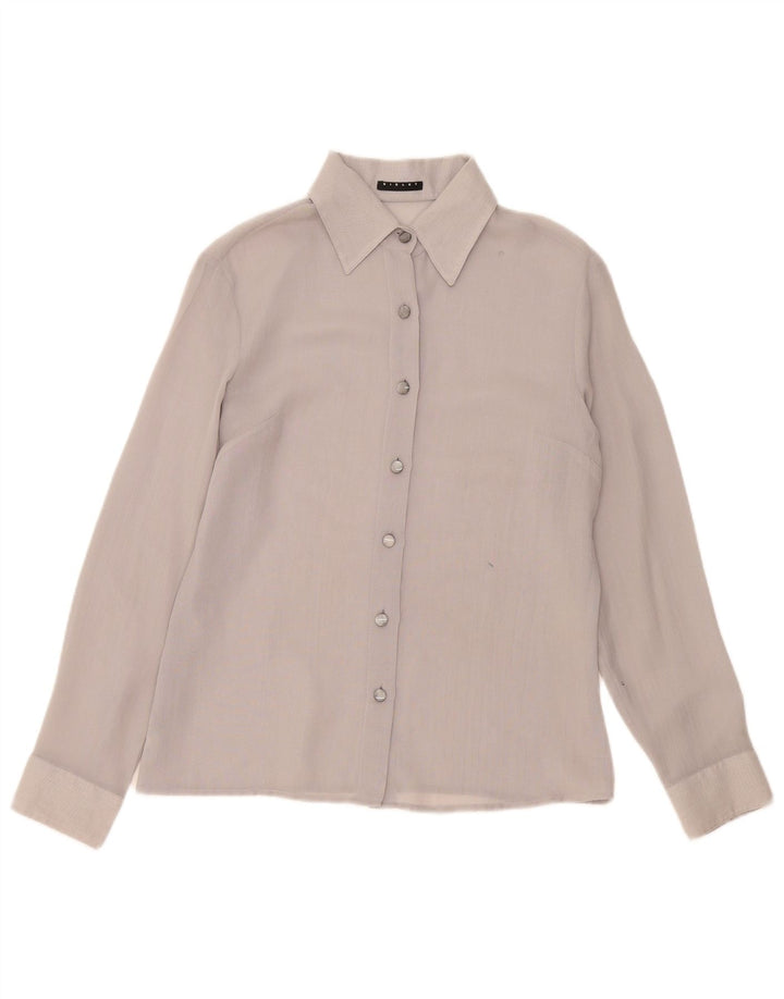 Sisley Womens Shirt UK 14 Medium Grey