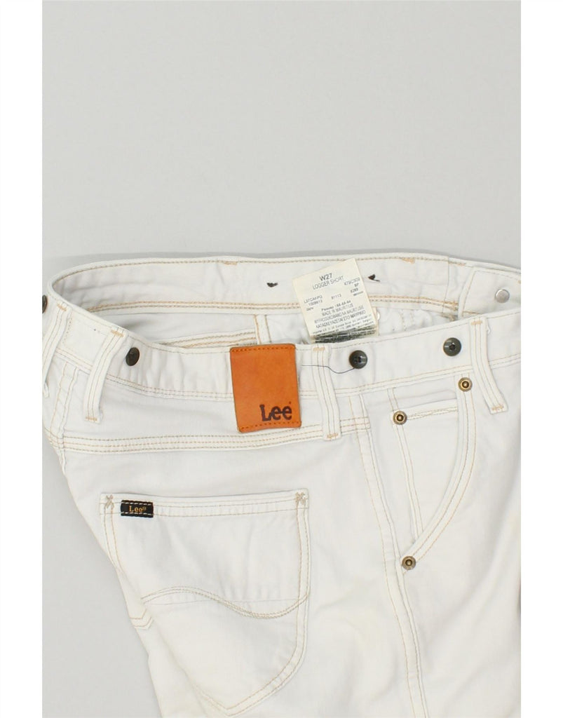 LEE Womens Denim Shorts W27 Small Off White Cotton Vintage Lee and Second-Hand Lee from Messina Hembry 