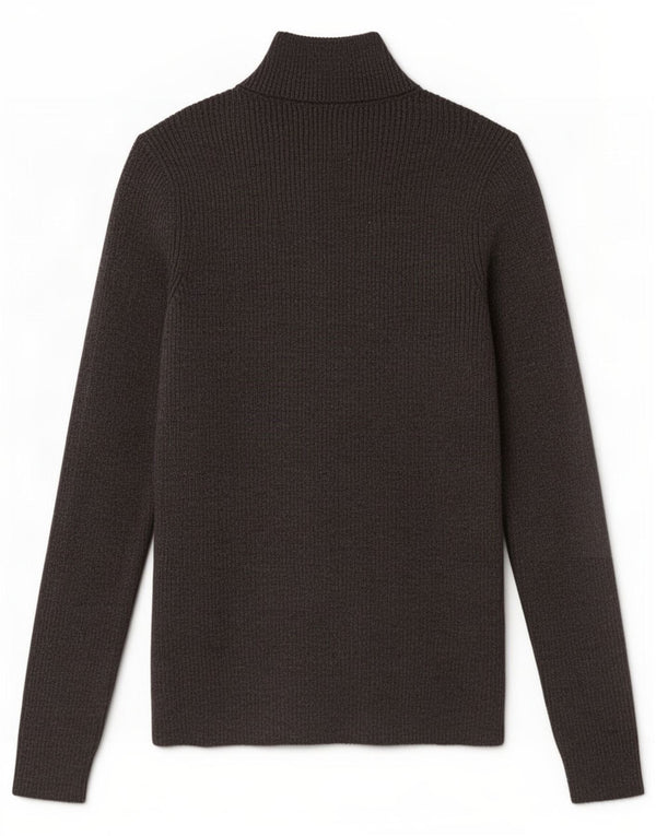 Marks & Spencer Womens Turtle Neck Jumper Sweater UK 10 Small Grey