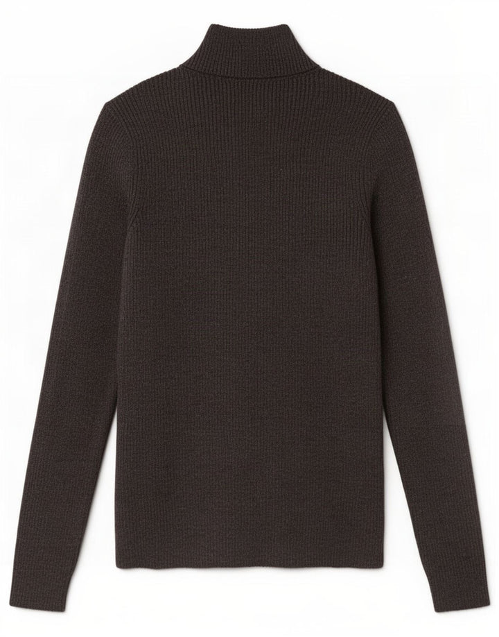 Marks & Spencer Womens Turtle Neck Jumper Sweater UK 10 Small Grey