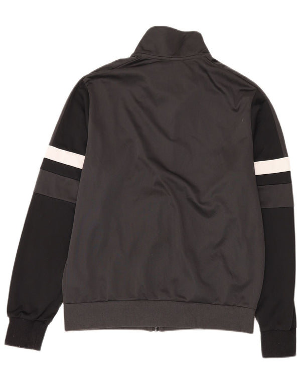 Lotto Mens Tracksuit Top Jacket Small Black Colourblock Polyester
