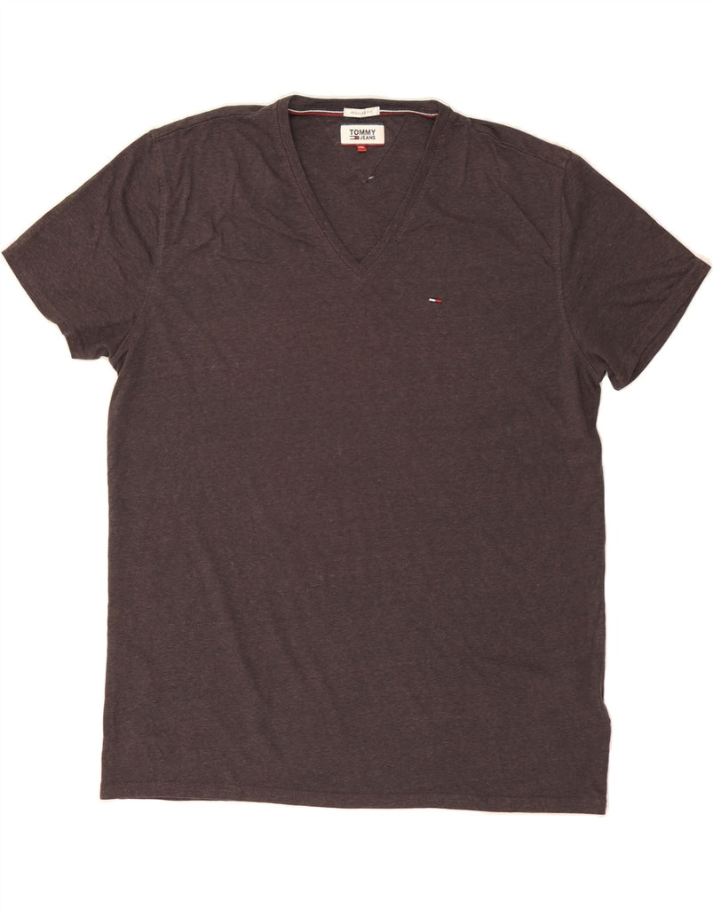 TOMMY HILFIGER Mens Regular Fit T-Shirt Top 2XL Brown Cotton Vintage Tommy Hilfiger and Second-Hand Tommy Hilfiger from Messina Hembry 