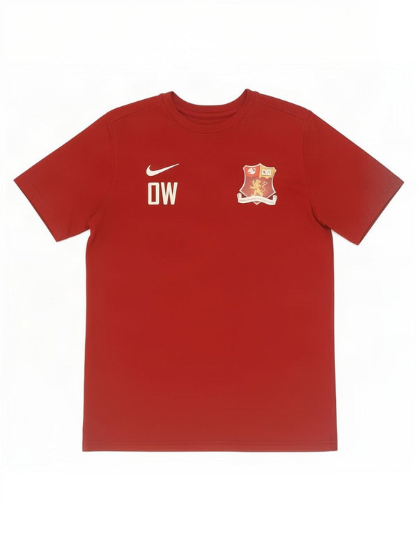 Nike Boys Dri Fit T-Shirt Top 13-14 Years XL Red Polyester Sports