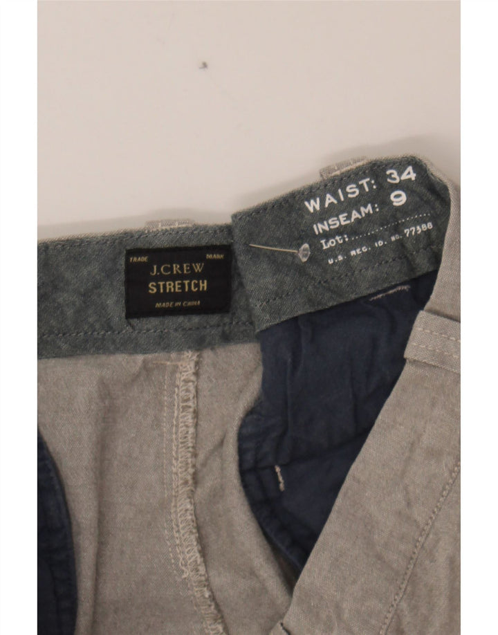 J. CREW Mens Chino Shorts W34 Large Grey Cotton Vintage J. Crew and Second-Hand J. Crew from Messina Hembry 