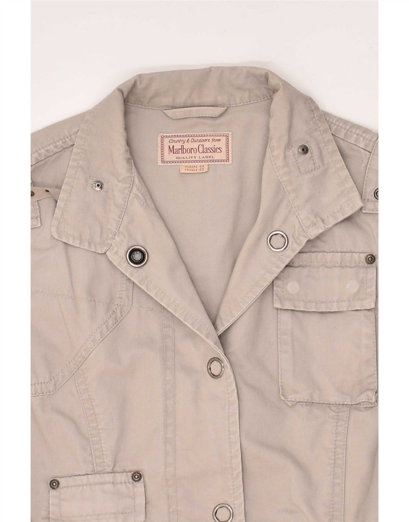 MARLBORO CLASSICS Womens Bomber Jacket EU 40 Medium Grey Cotton Vintage Marlboro Classics and Second-Hand Marlboro Classics from Messina Hembry 