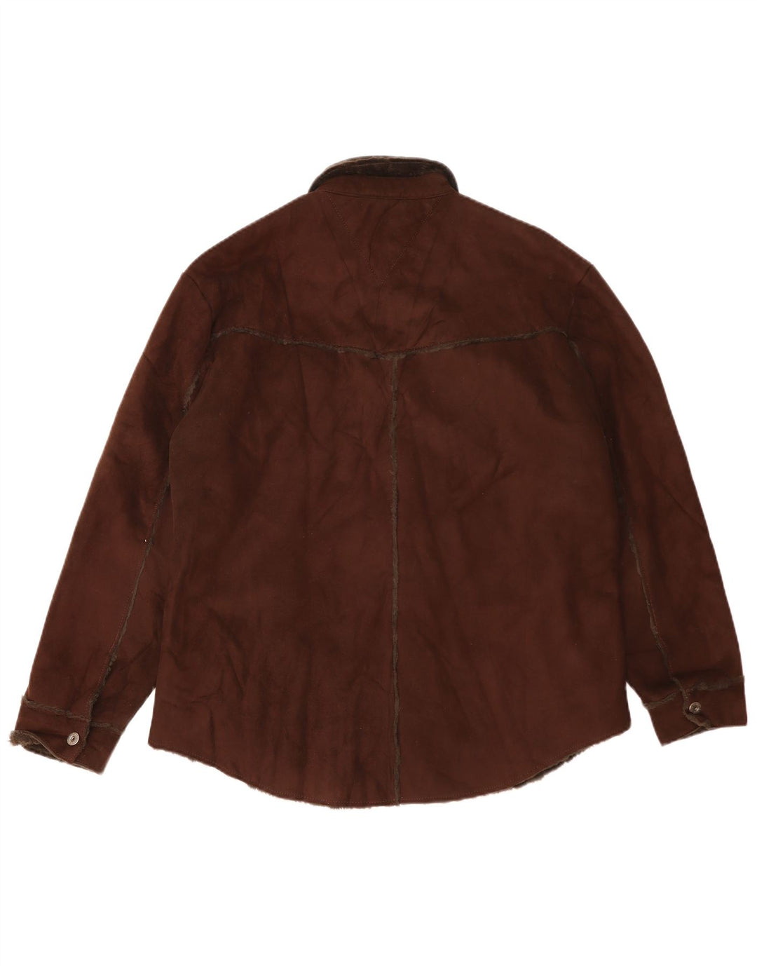 Tommy Hilfiger Mens Overshirt Shirt Large Brown