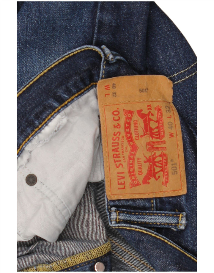 Levi's Mens 501 Straight Jeans W40 L32 Navy Blue
