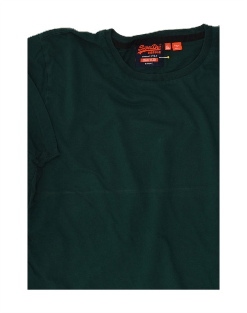 SUPERDRY Womens T-Shirt Top UK 20 2XL Green Cotton Vintage Superdry and Second-Hand Superdry from Messina Hembry 