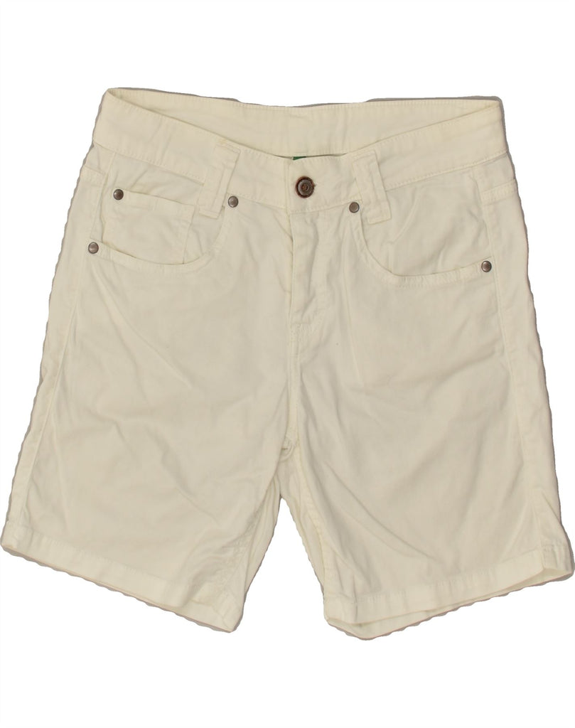 BENETTON Womens Denim Shorts IT 38 XS W28 Off White Vintage Benetton and Second-Hand Benetton from Messina Hembry 