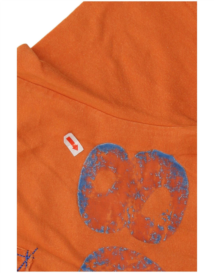 Lee Mens Graphic T-Shirt Top Medium Orange Cotton