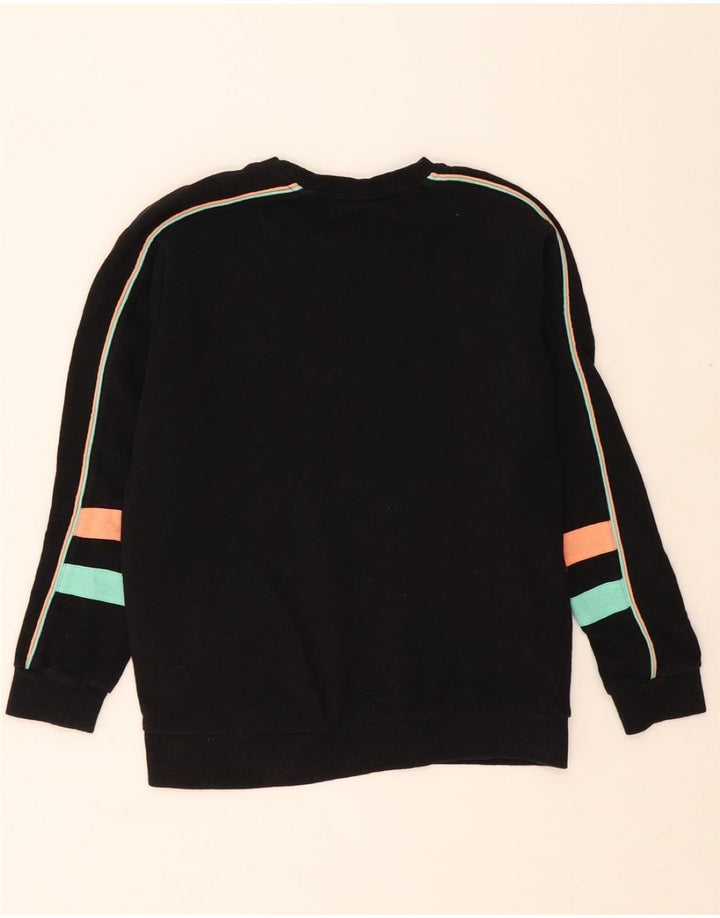FILA Womens Graphic Sweatshirt Jumper UK 8 Small Black Colourblock Vintage Fila and Second-Hand Fila from Messina Hembry 