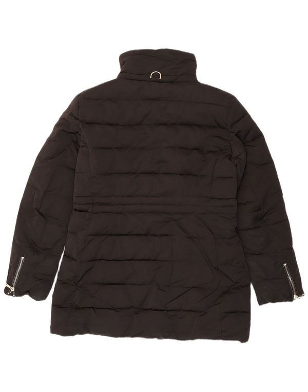 Zara Womens Padded Coat UK 16 Large Black